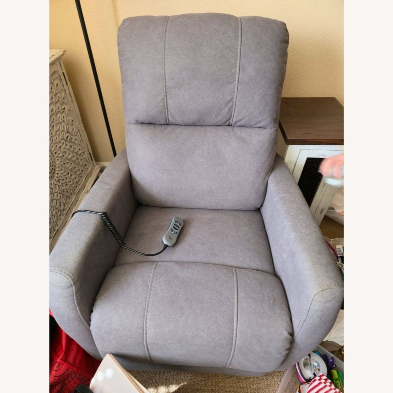 MotoMotion Power Recliner Lounge Chair in Gray - image-1