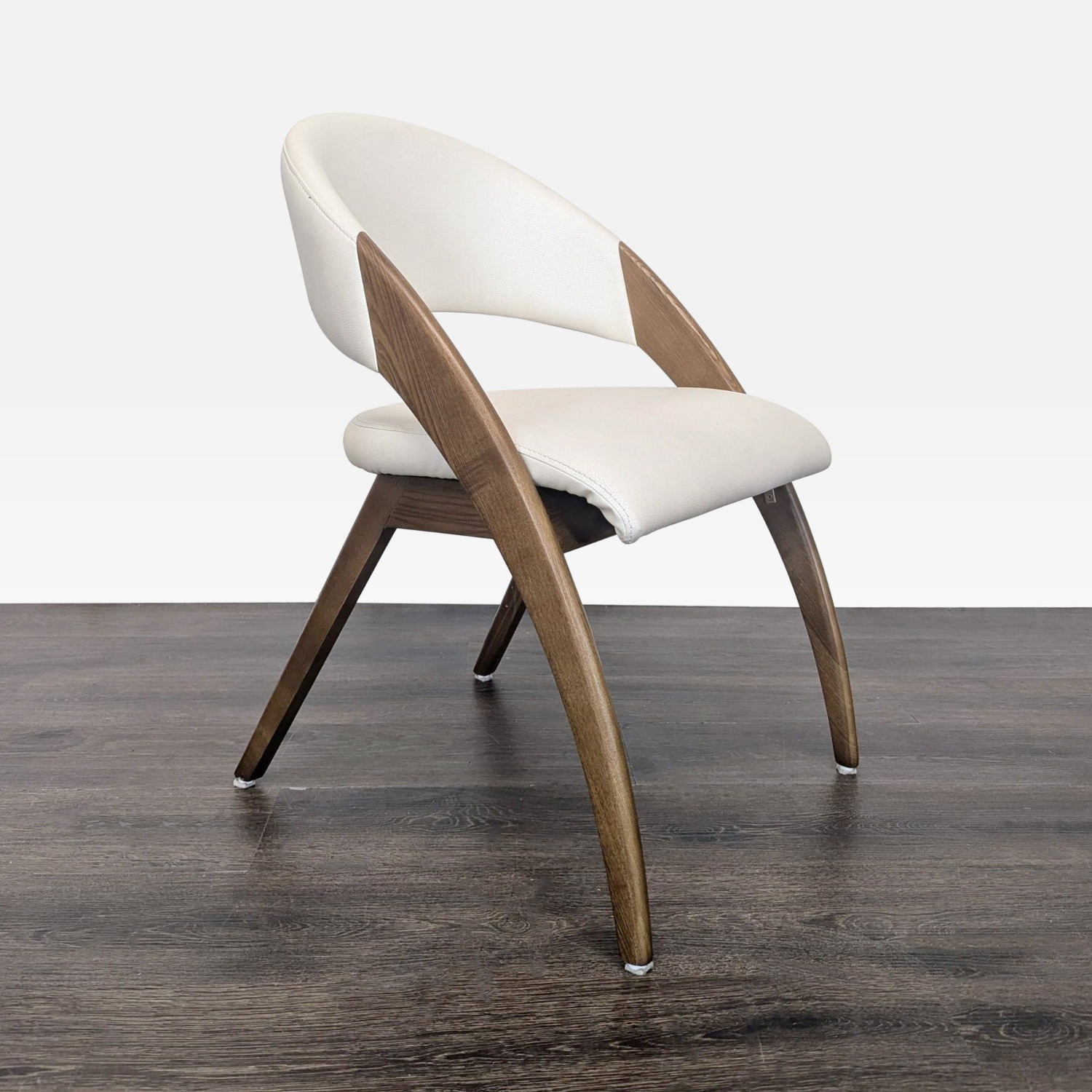 Lucas Mid-Century Cream & Walnut Dining Chair	 - image-13