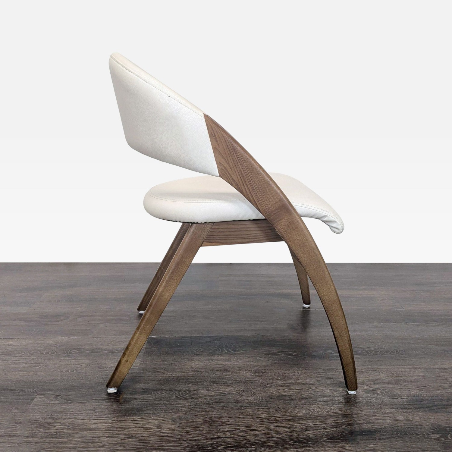 Lucas Mid-Century Cream & Walnut Dining Chair	 - image-5