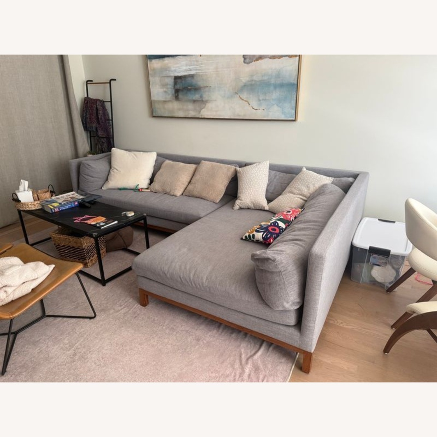 Interior Define Jasper Grey Sectional Sofa  - image-1