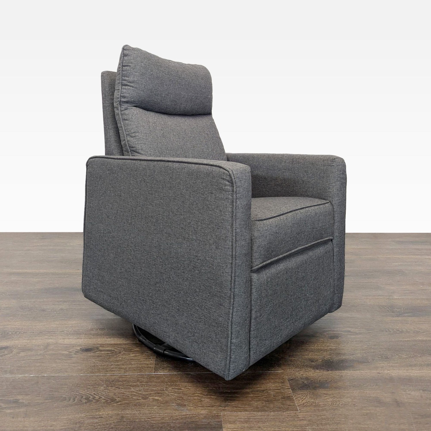 Davinci Gabby Modern Gray Swivel Lounge Chair - image-5