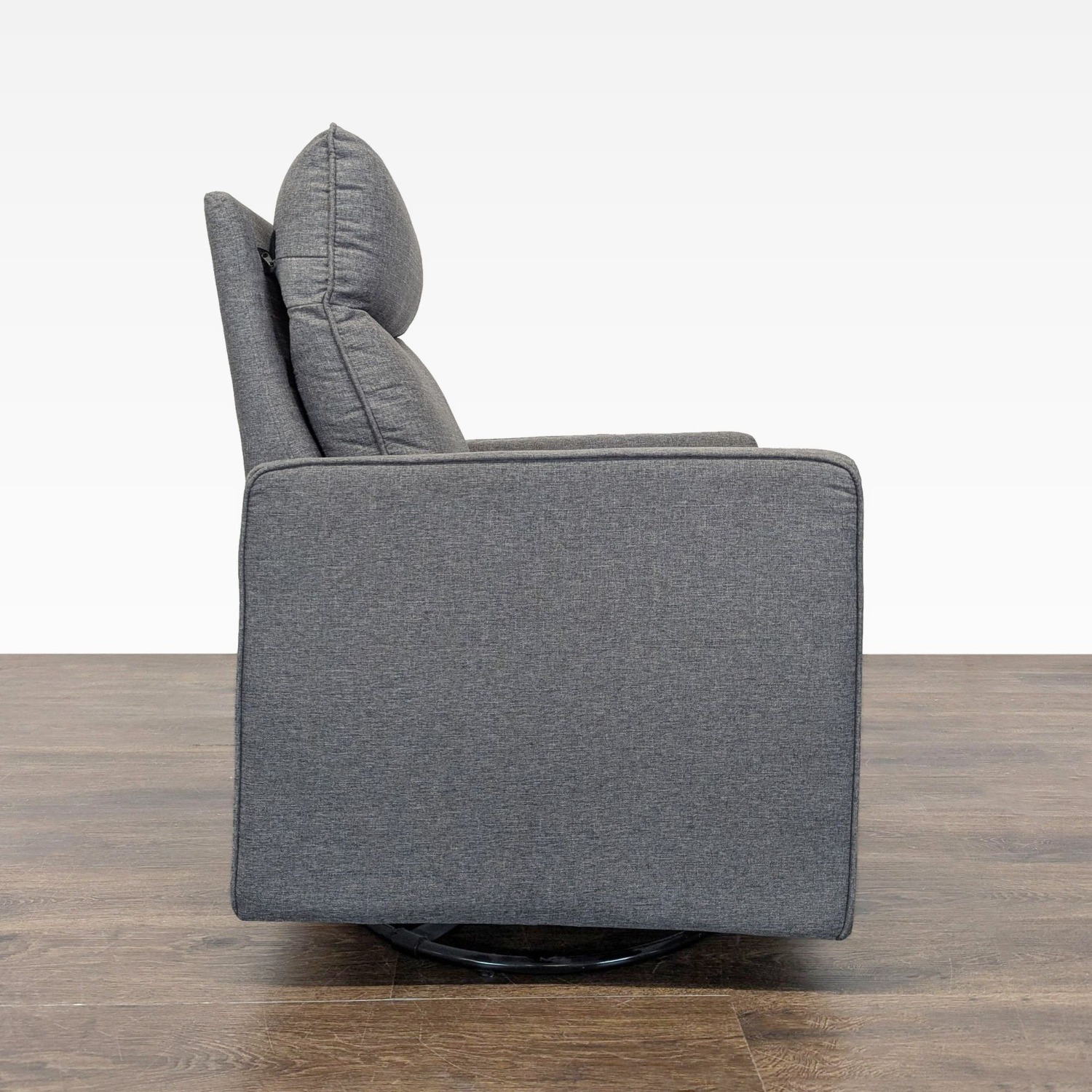 Davinci Gabby Modern Gray Swivel Lounge Chair - image-2