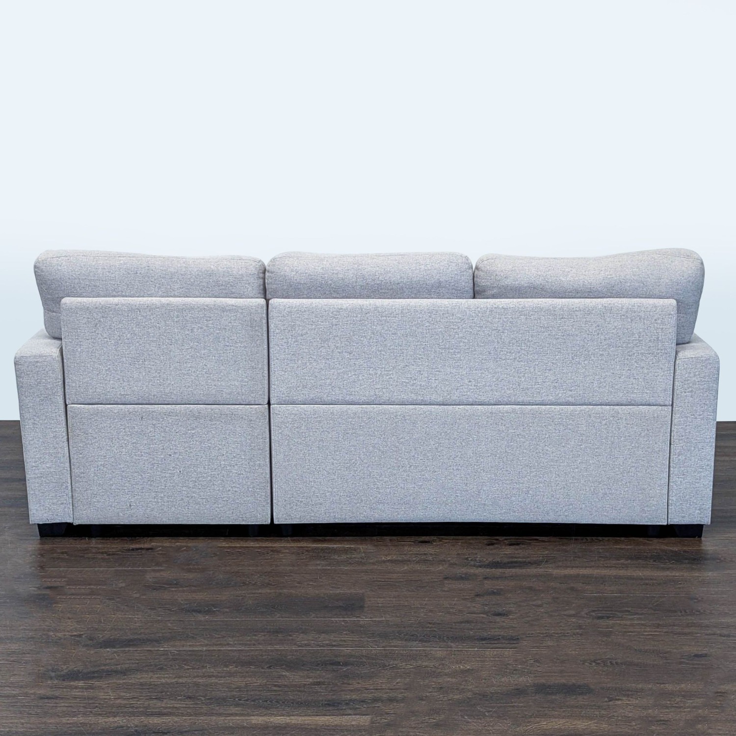 Light Gray Sectional Sofa with Pull-Out Bed  - image-9