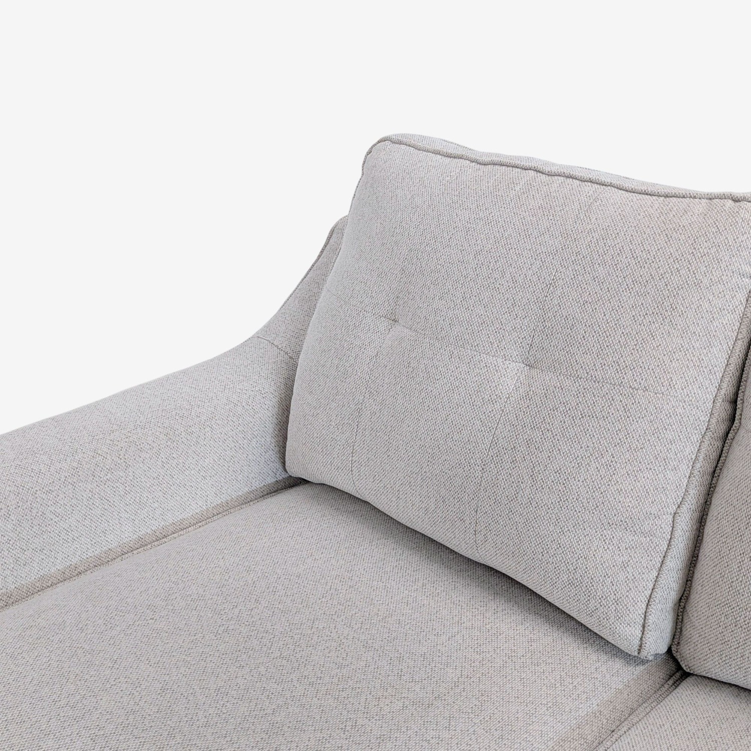 Living Spaces 3-Seat Light Gray Sofa - image-3
