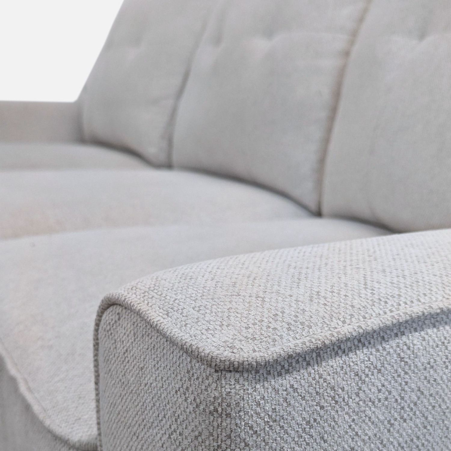 Living Spaces 3-Seat Light Gray Sofa - image-4