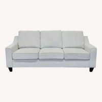 Living Spaces 3-Seat Light Gray Sofa