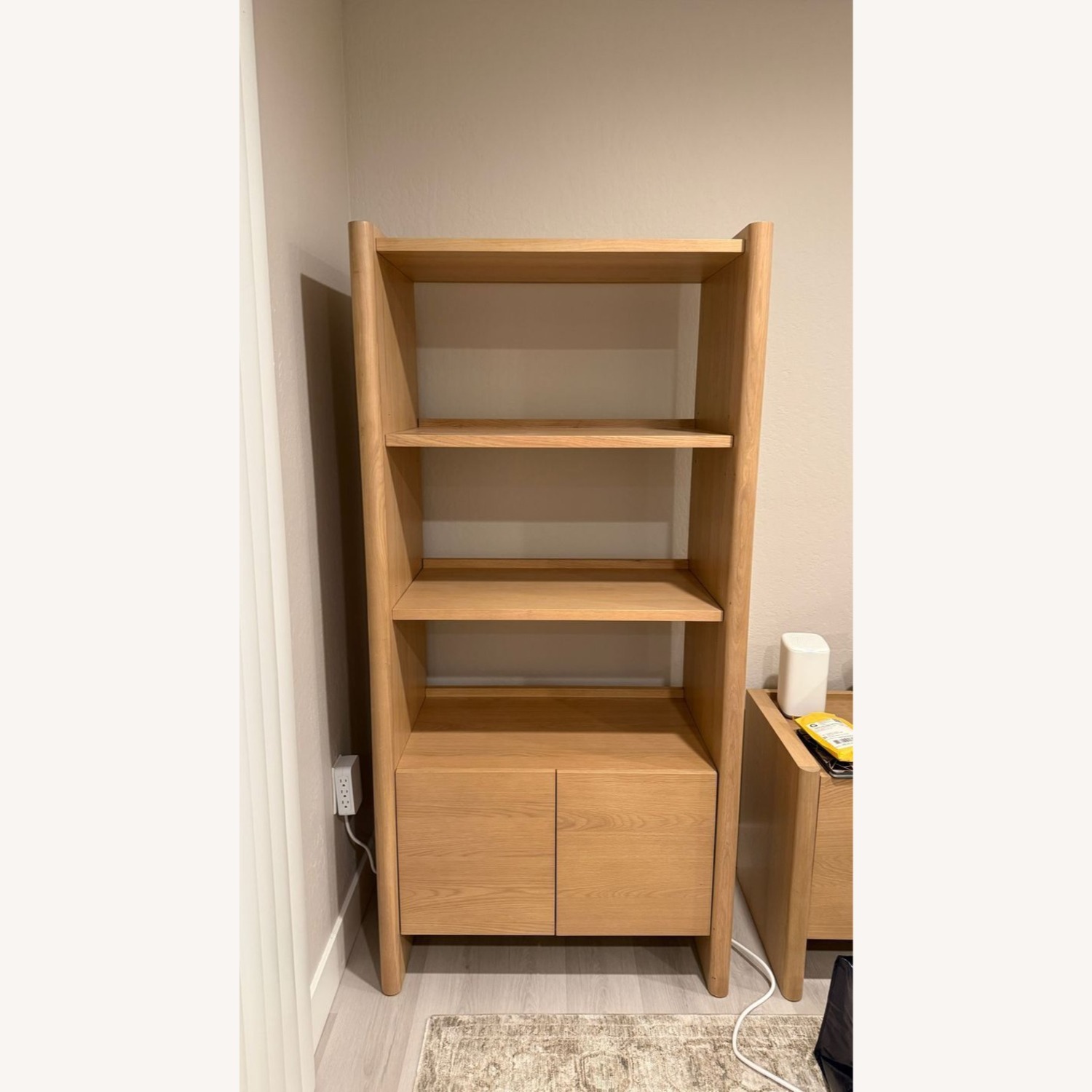 Article Torme Modern Light Wood Bookshelf with Cabinet - image-1