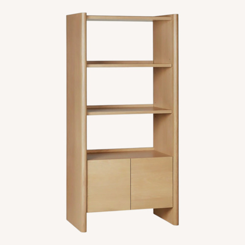 Used Article Torme Modern Light Wood Bookshelf with Cabinet for sale on AptDeco