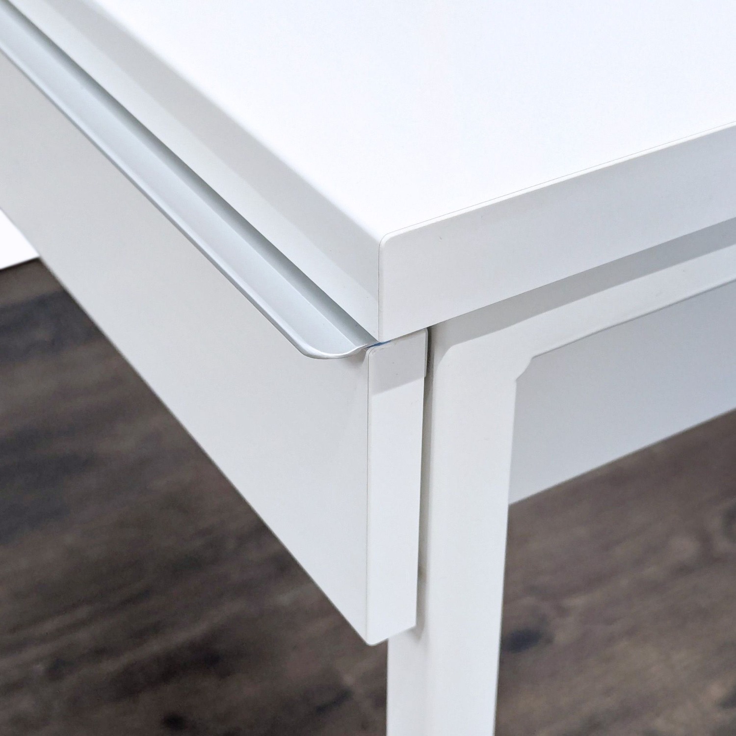 IKEA White Modern Desk with Two Drawers - image-2
