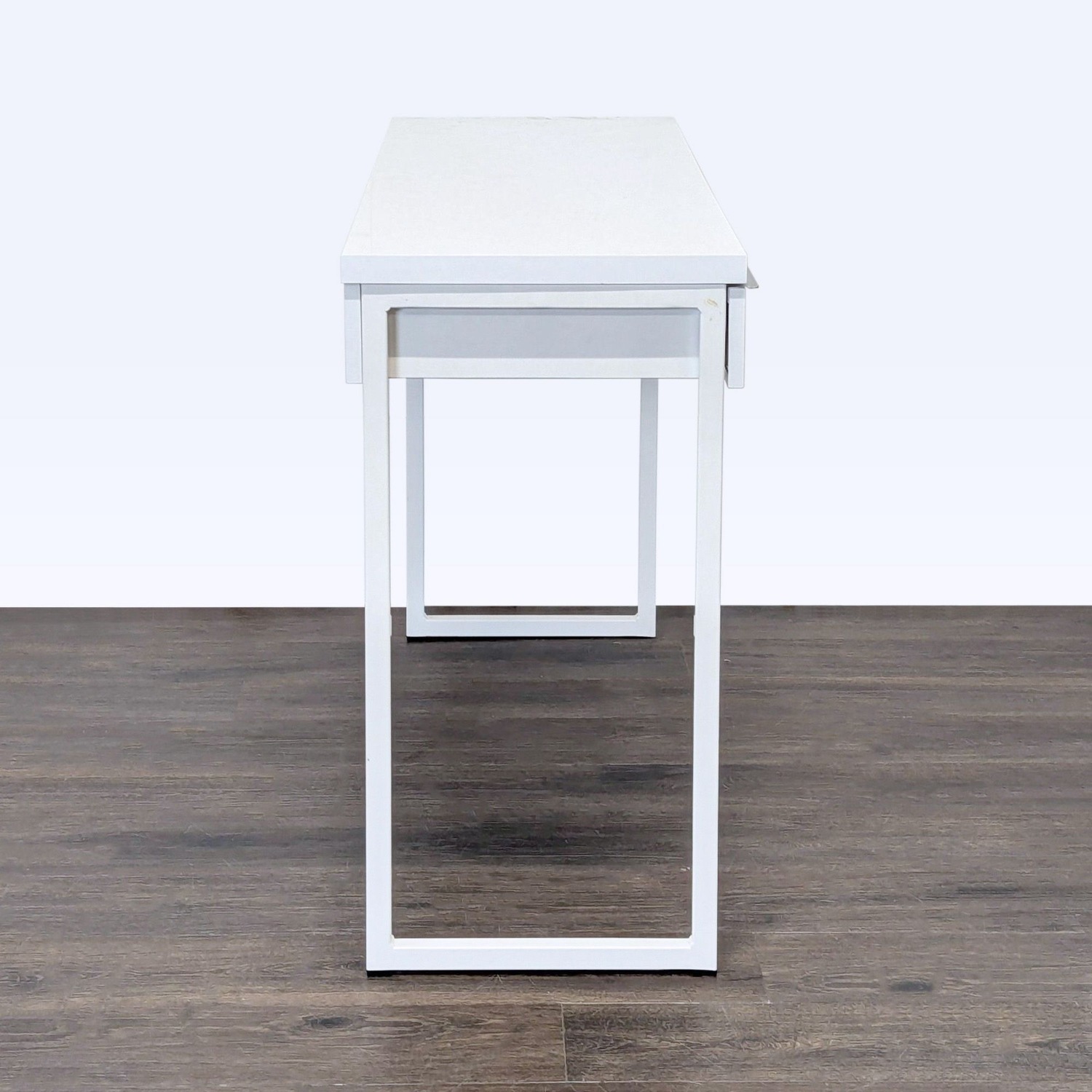 IKEA White Modern Desk with Two Drawers - image-4