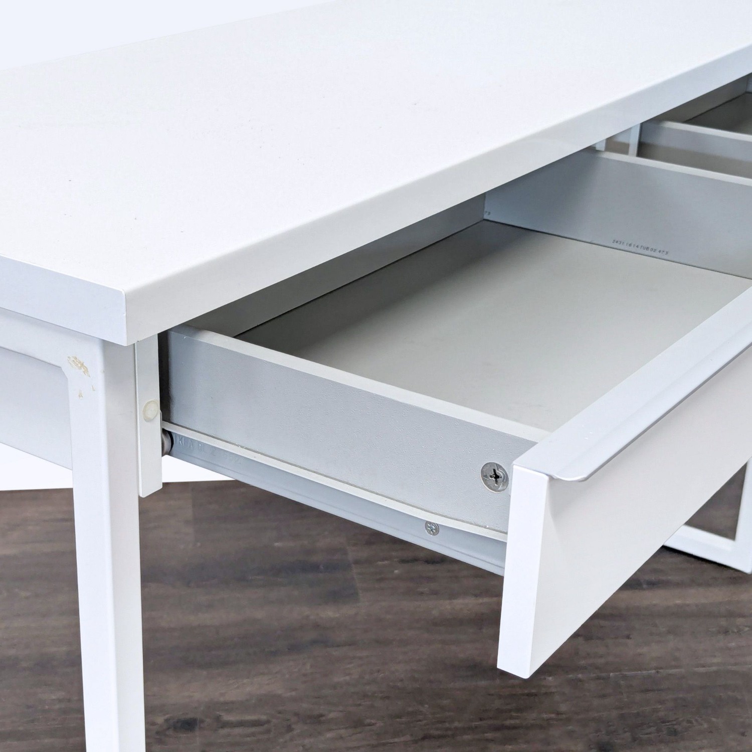 IKEA White Modern Desk with Two Drawers - image-3