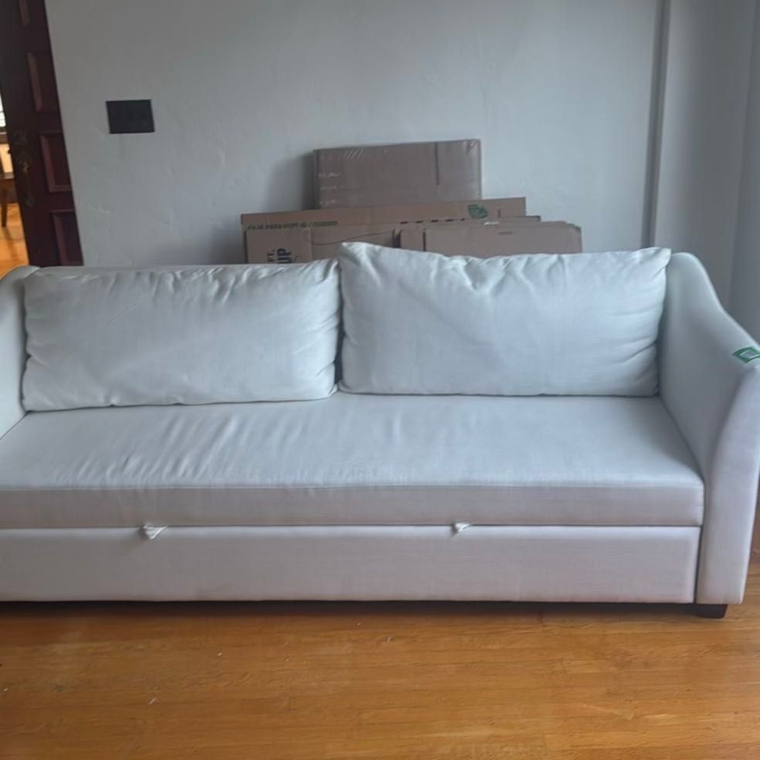 Pottery Barn York Slope Arm Modern Cream Sleeper  - image-2