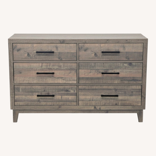 Used Crown Mark 6-Drawer Rustic Wood Dresser  for sale on AptDeco