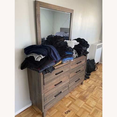 Used Crown Mark 6-Drawer Rustic Wood Dresser  for sale on AptDeco
