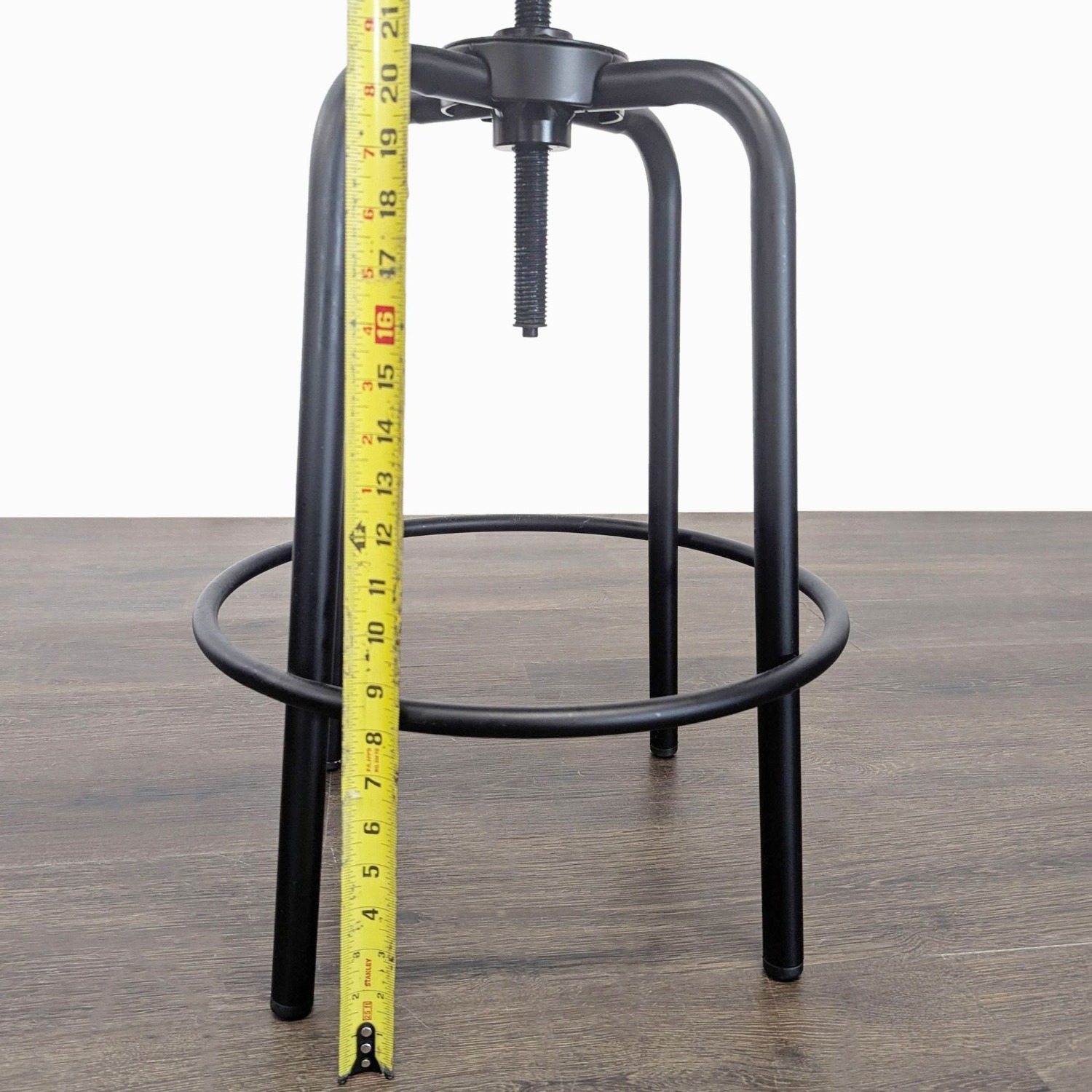 Pair of Metal and Wood Adjustable Stools - image-2