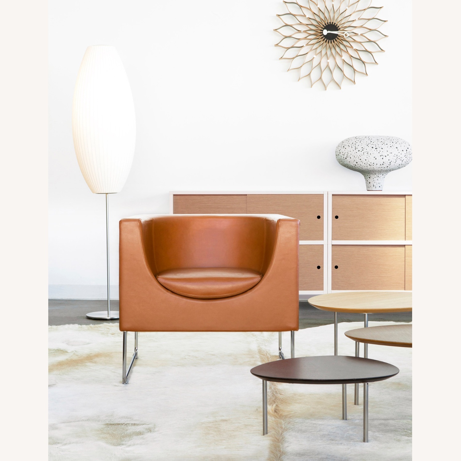 STUA Nube Modern Brown Leather Lounge Chair  - image-9