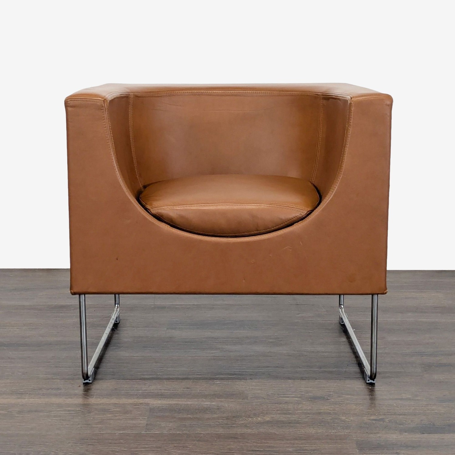 STUA Nube Modern Brown Leather Lounge Chair  - image-8