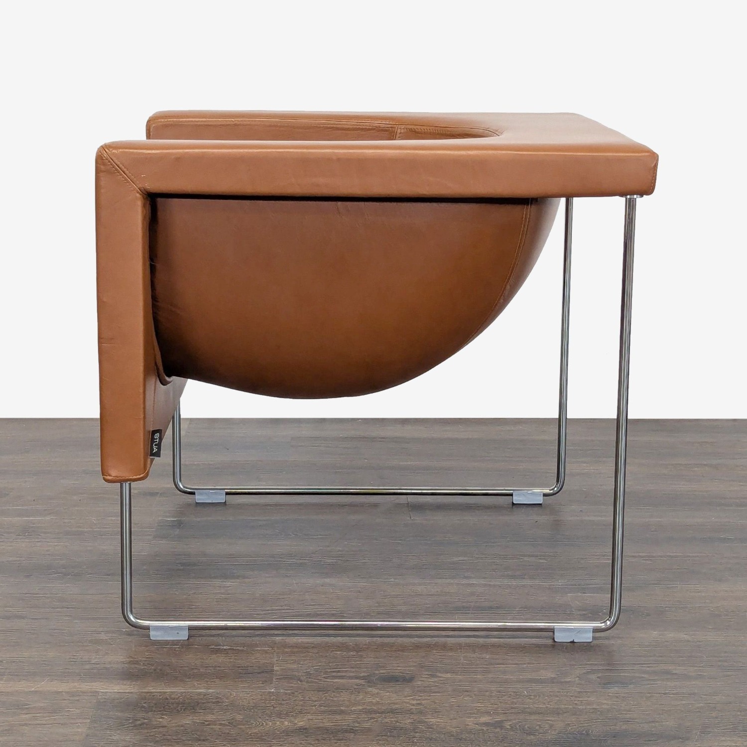 STUA Nube Modern Brown Leather Lounge Chair  - image-7