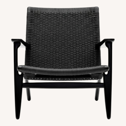 Used Carl Hansen & Son CH25 Modern Black Woven Lounge Chair  for sale on AptDeco