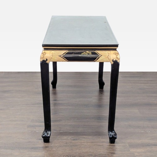 Used Custom Black Lacquer Chinoiserie Console Table	 for sale on AptDeco