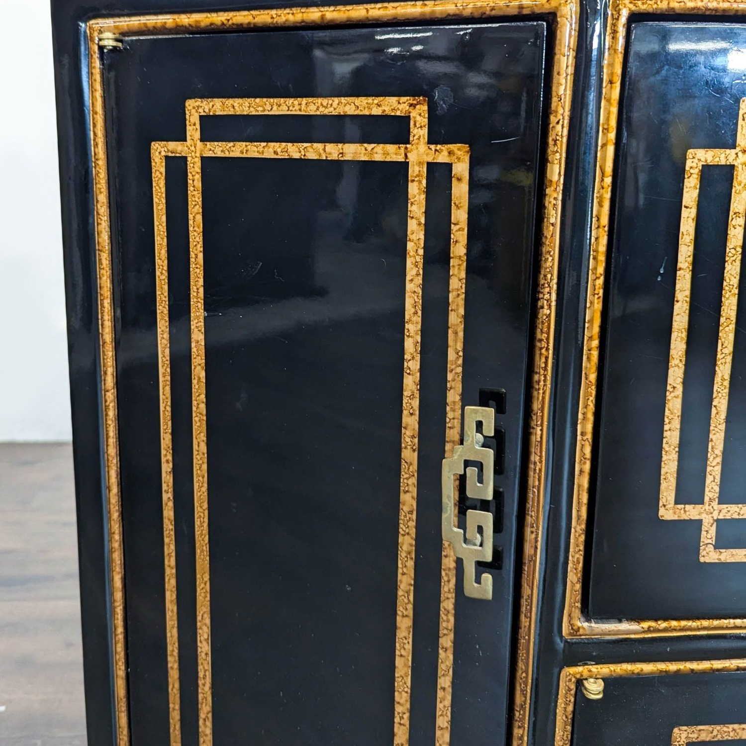 Black Lacquer Chinoiserie Hollywood Regency - image-4