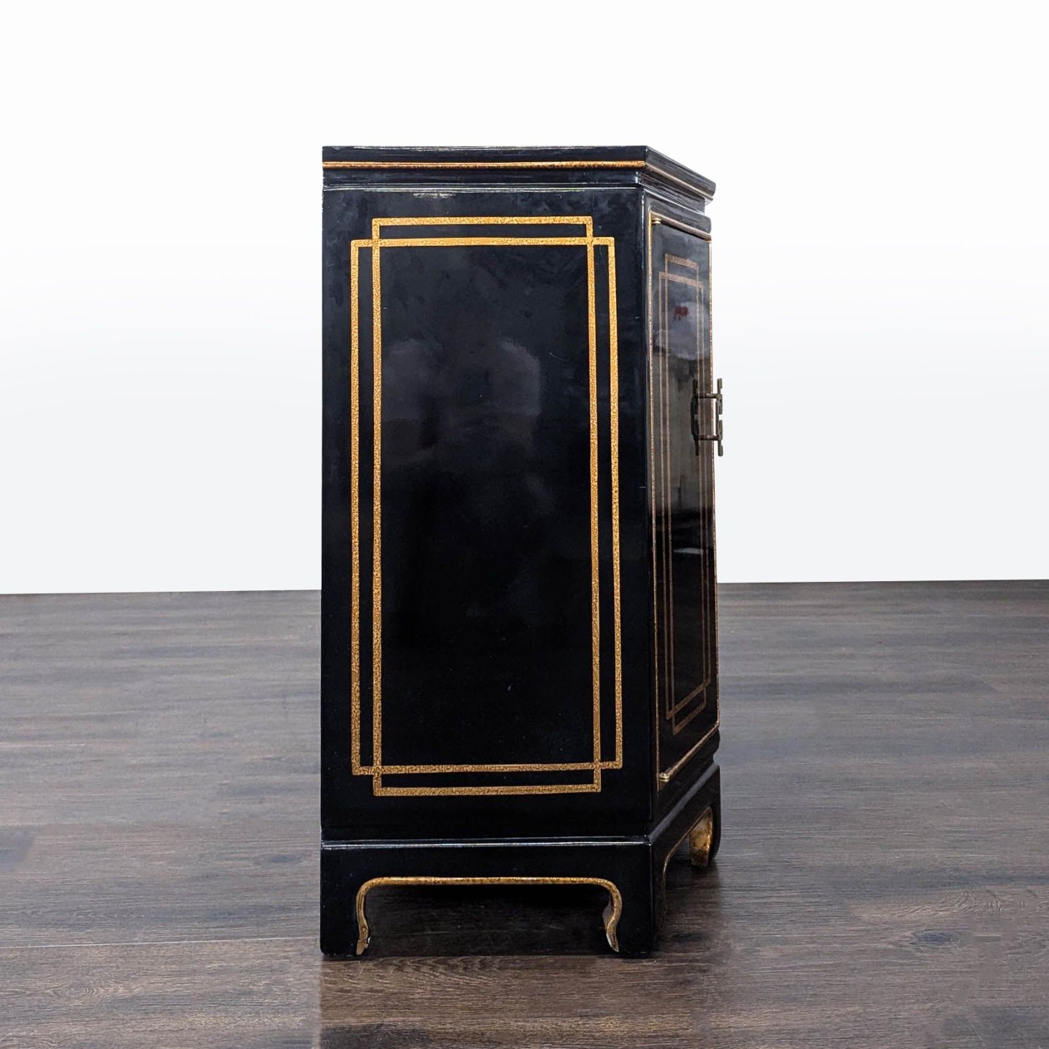 Black Lacquer Chinoiserie Hollywood Regency - image-7