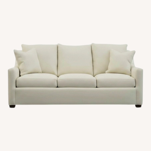 Used Sherrill Furniture White Fabric 3+ Seater Sofa for sale on AptDeco