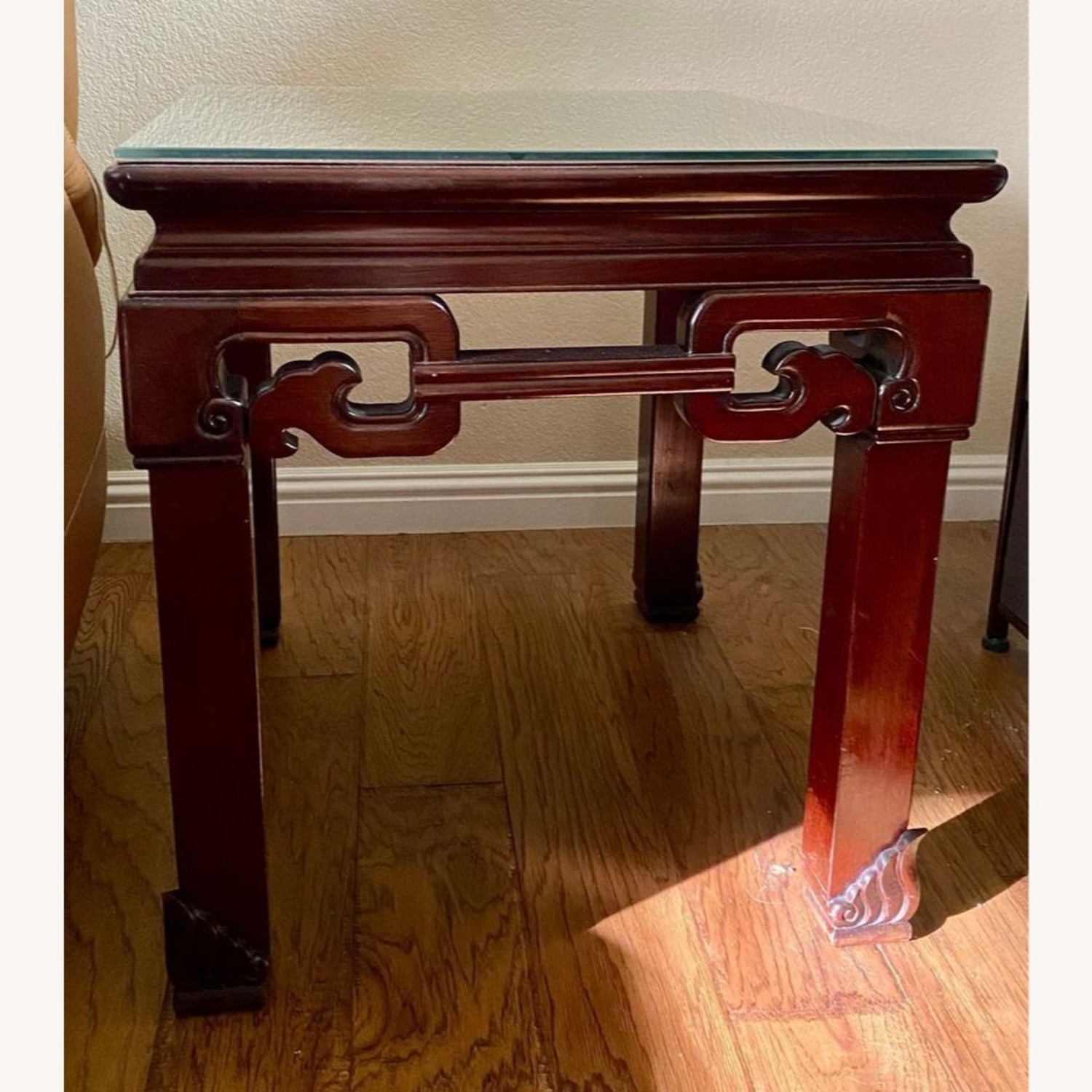 Chinese Carved Side Table - image-1