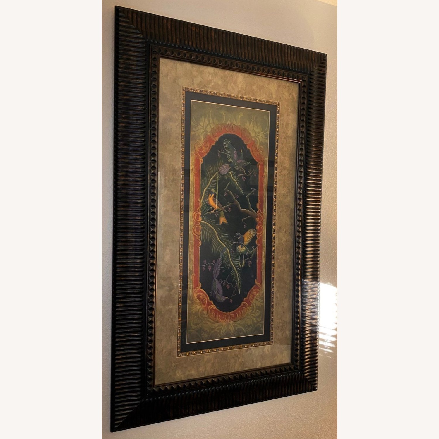 Large Chinoiserie Style Framed Artwork - image-1