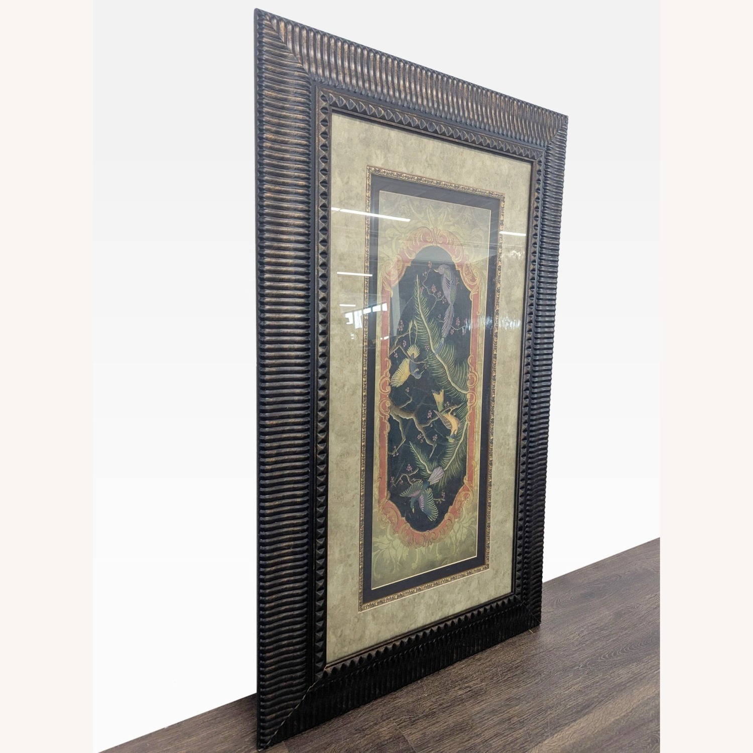 Large Chinoiserie Style Framed Artwork - image-4