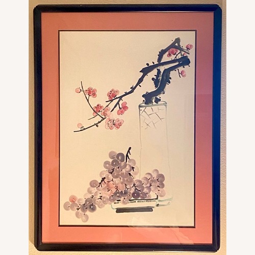 Used Large Framed Chinese Ink Wash Style Still Life  for sale on AptDeco
