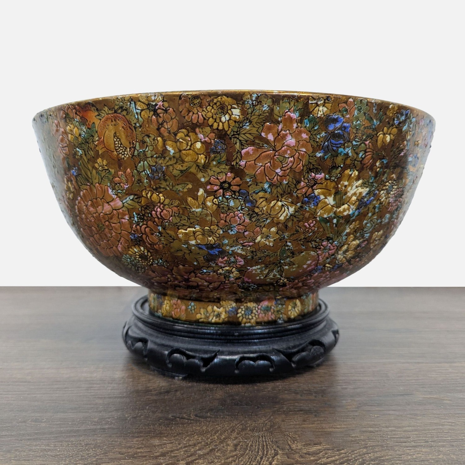Vintage Satsuma "Thousand Flowers" Bowl	 - image-4
