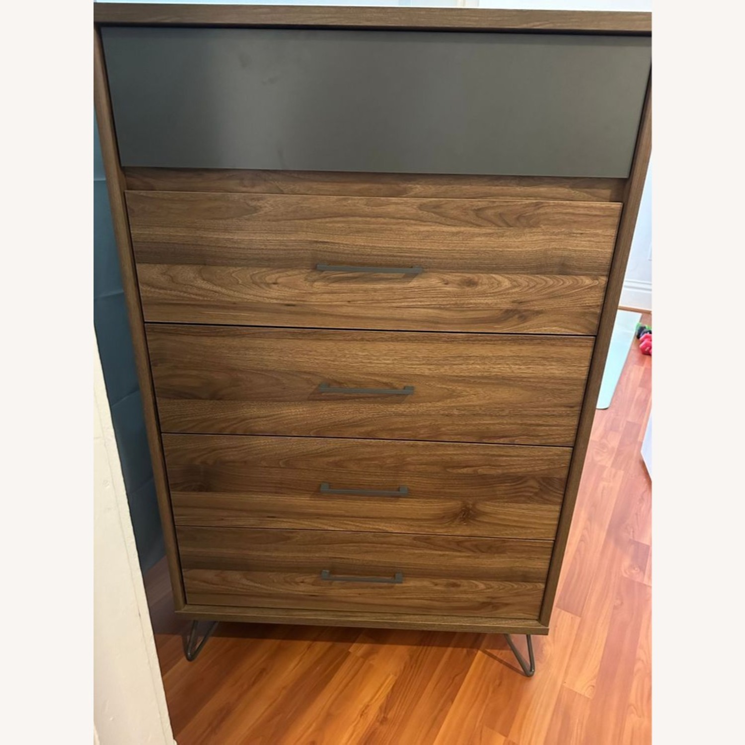 South Shore Olvyn Modern 5-Drawer Walnut Dresser - image-1