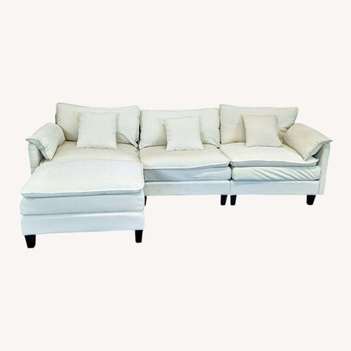 Used Modern Beige 3-Seat Sectional Sofa with Chaise  for sale on AptDeco
