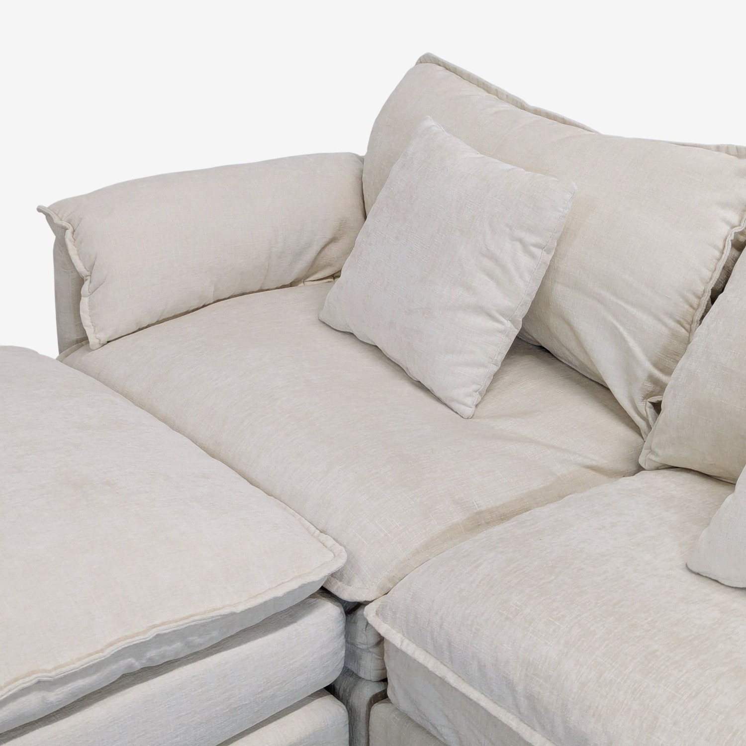 Modern Beige 3-Seat Sectional Sofa with Chaise  - image-9