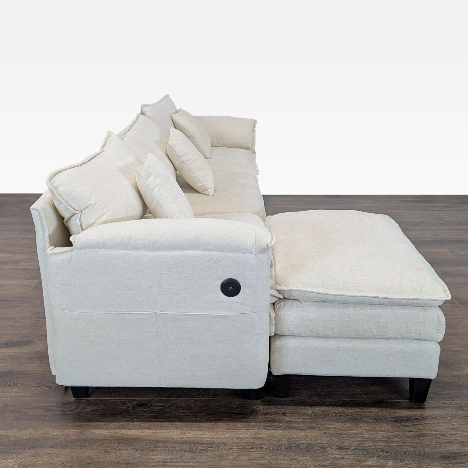 Modern Beige 3-Seat Sectional Sofa with Chaise  - image-6