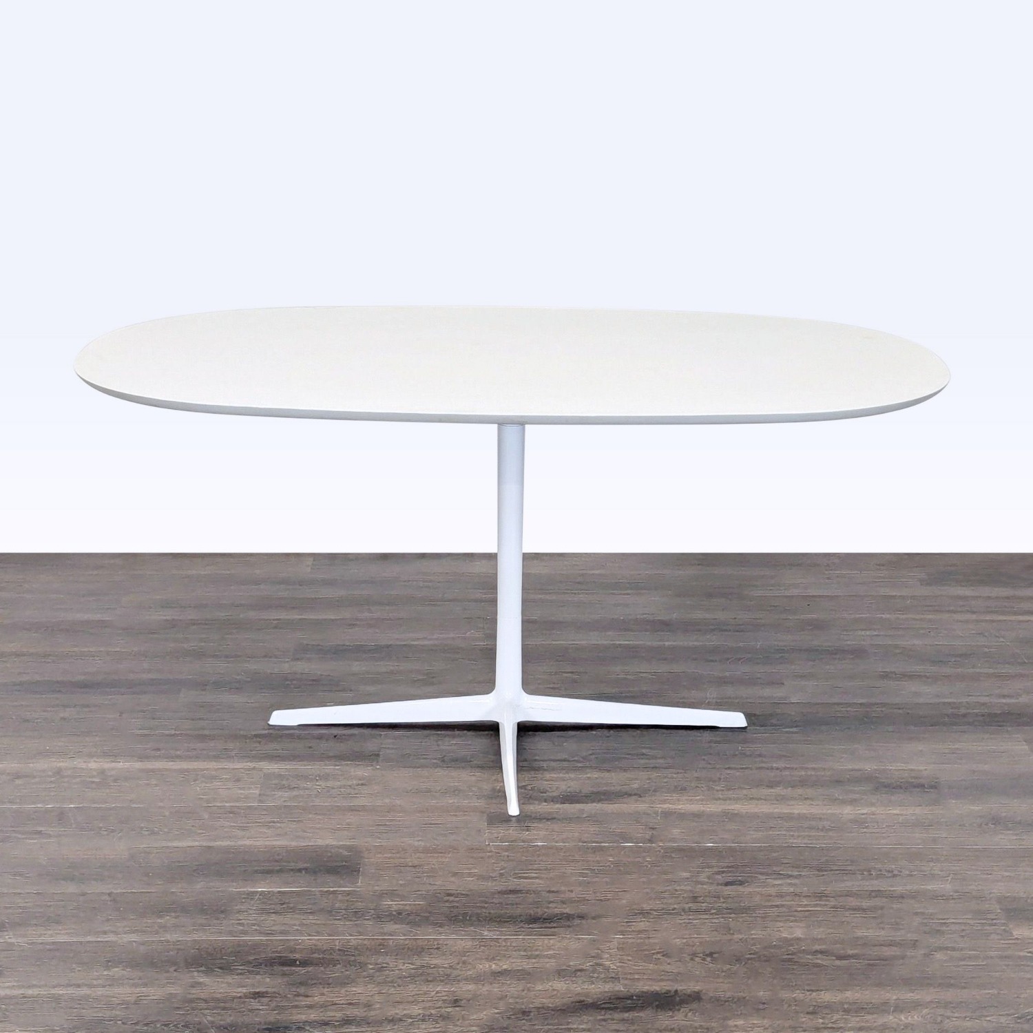 Eames Eolo Modern White Dining Set with Oval Table - image-11
