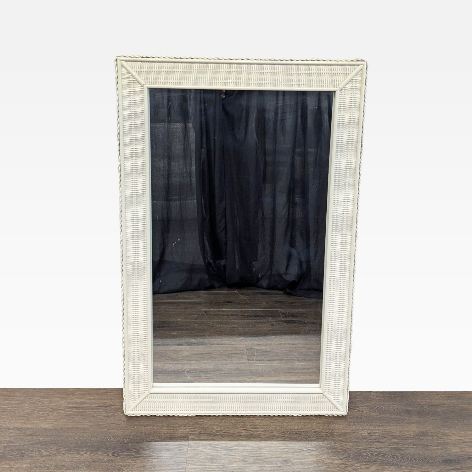 Wicker Floor Mirror - image-7