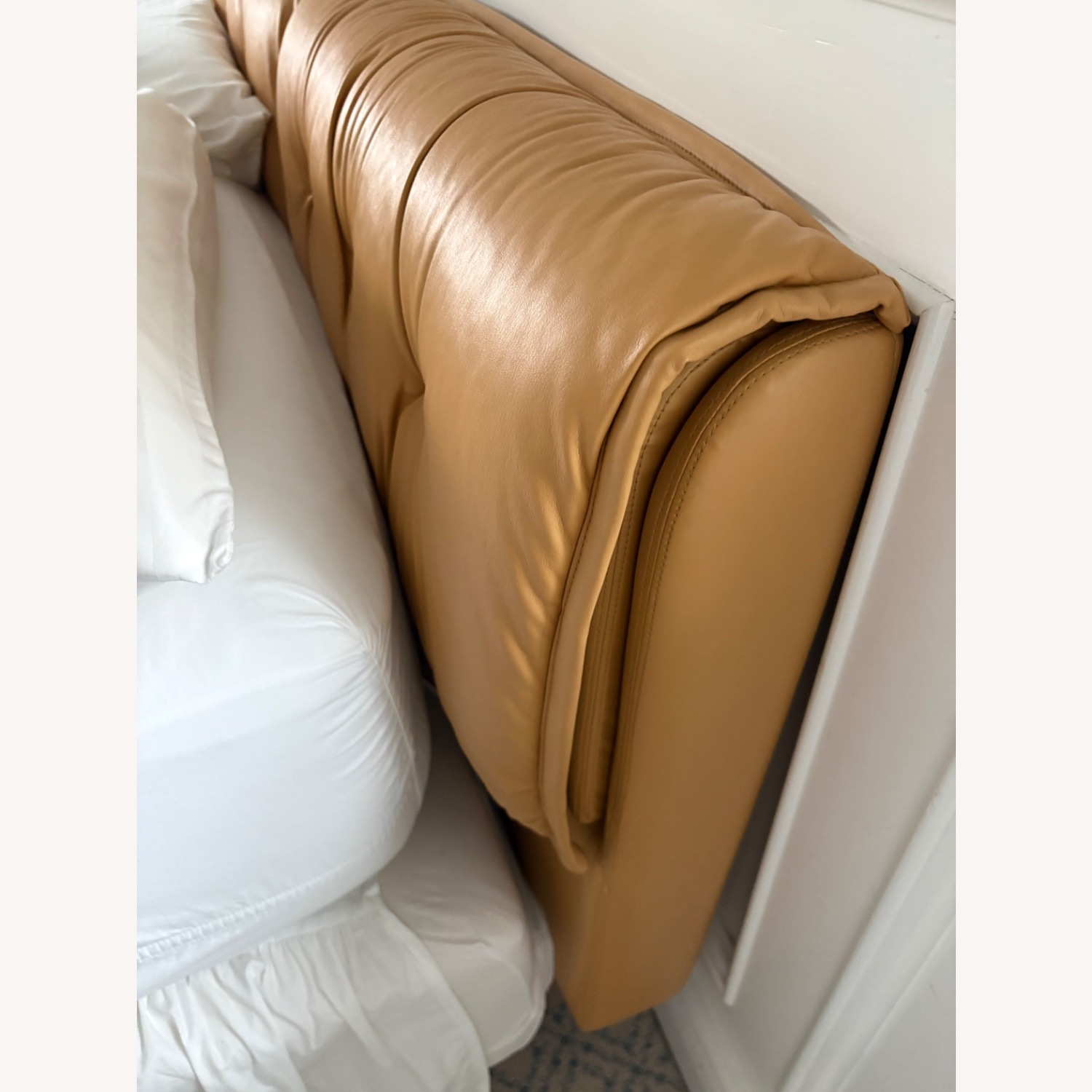 Duxiana Natural Leather Queen Bed Frame Only - image-3