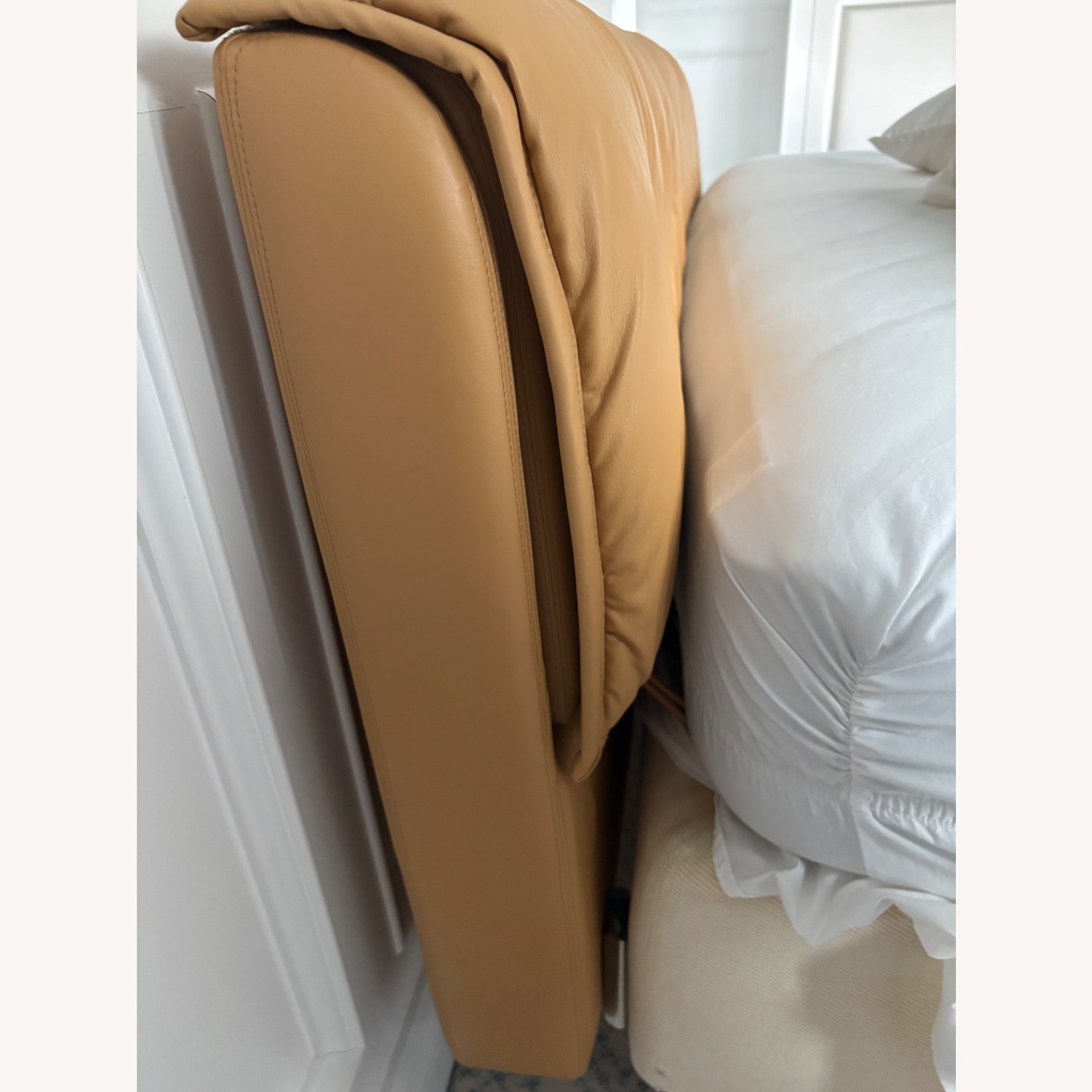 Duxiana Natural Leather Queen Bed Frame Only - image-8