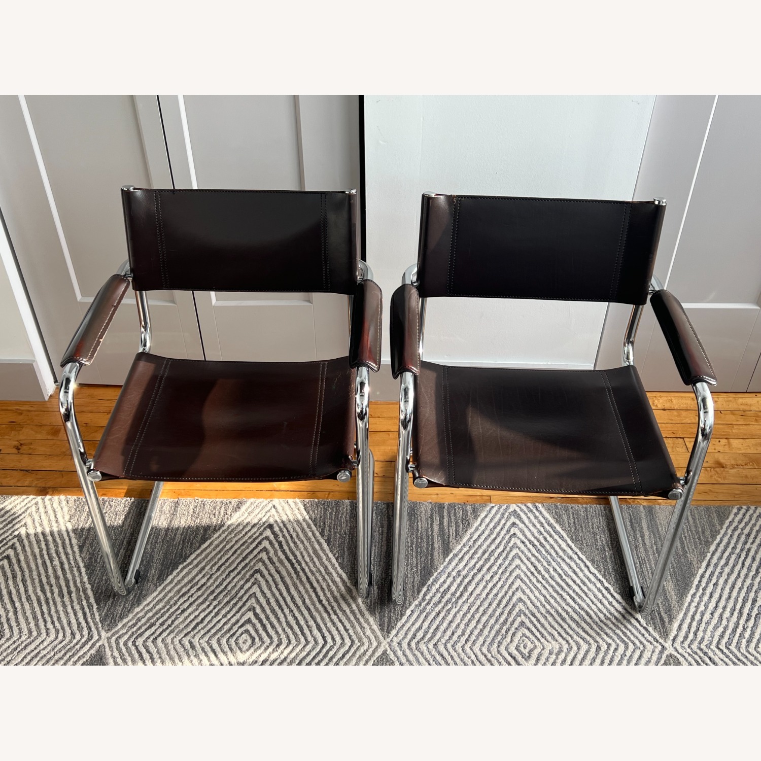 S34 Mart Stam Cantilever Chairs Dark Brown (2) - image-4