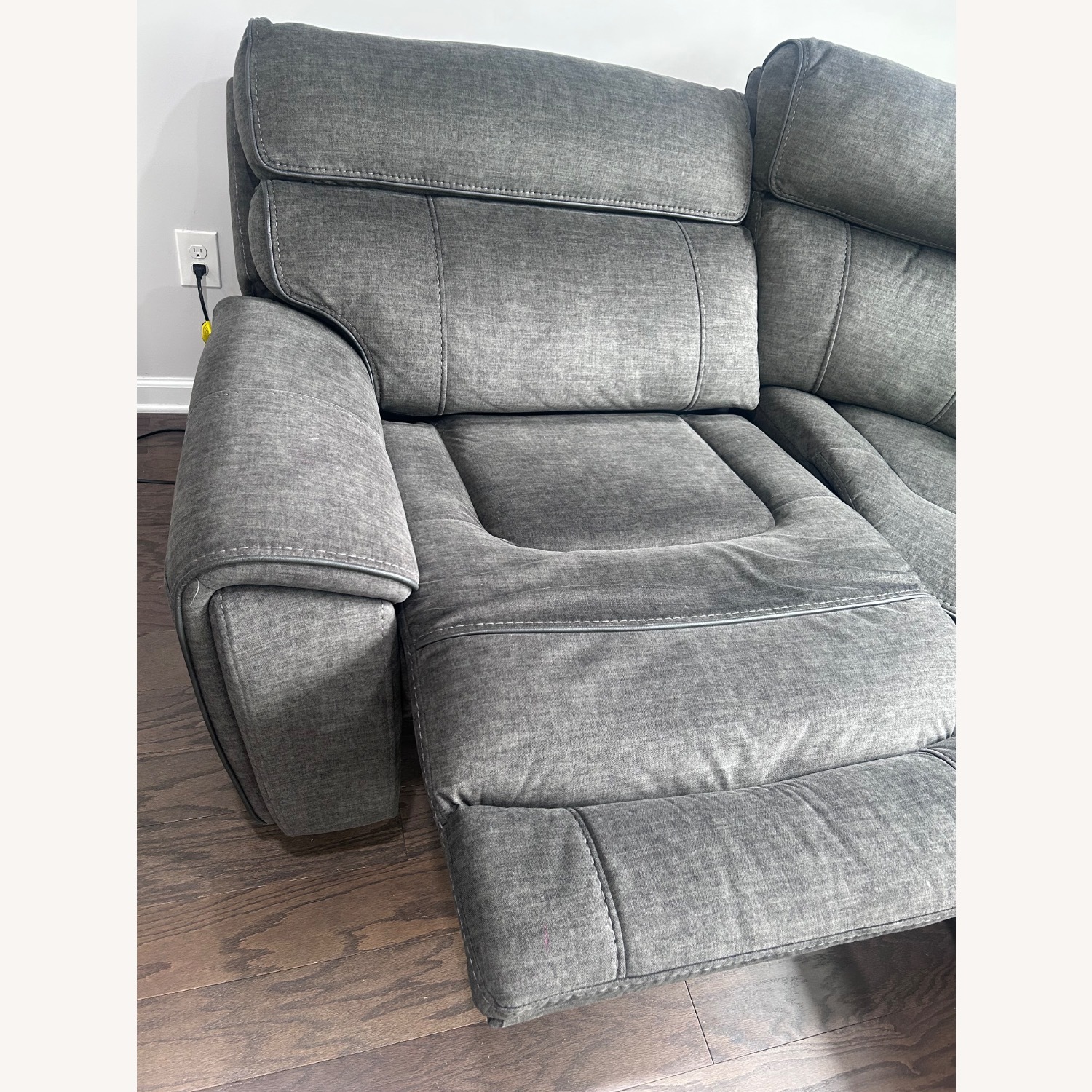 Macy's Dark Gray Fabric 3+ Piece Sectional - image-3