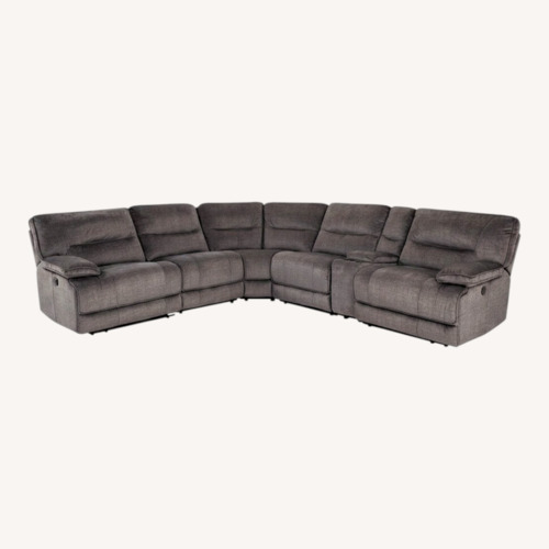 Used Macy's Dark Gray Fabric 3+ Piece Sectional for sale on AptDeco