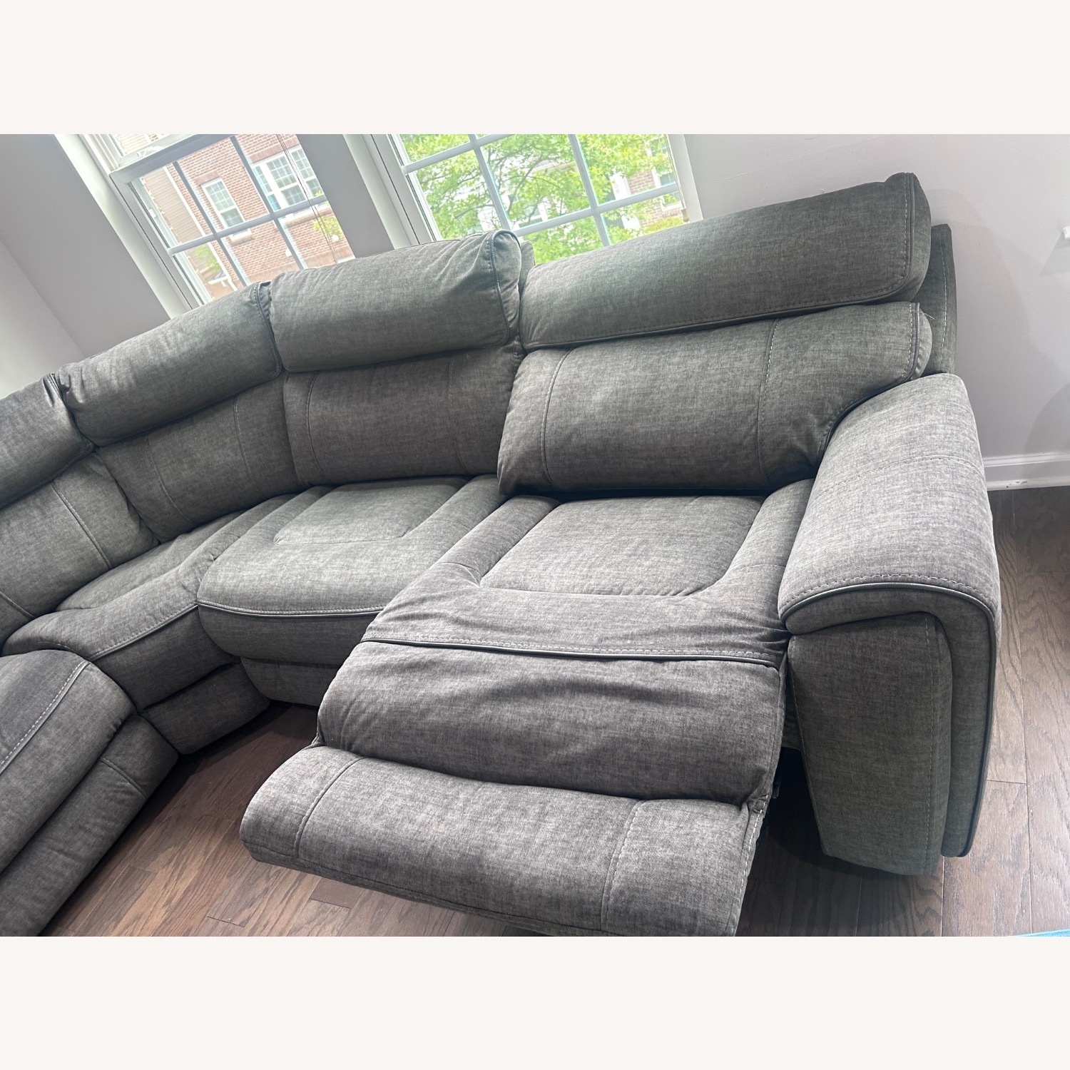 Macy's Dark Gray Fabric 3+ Piece Sectional - image-2