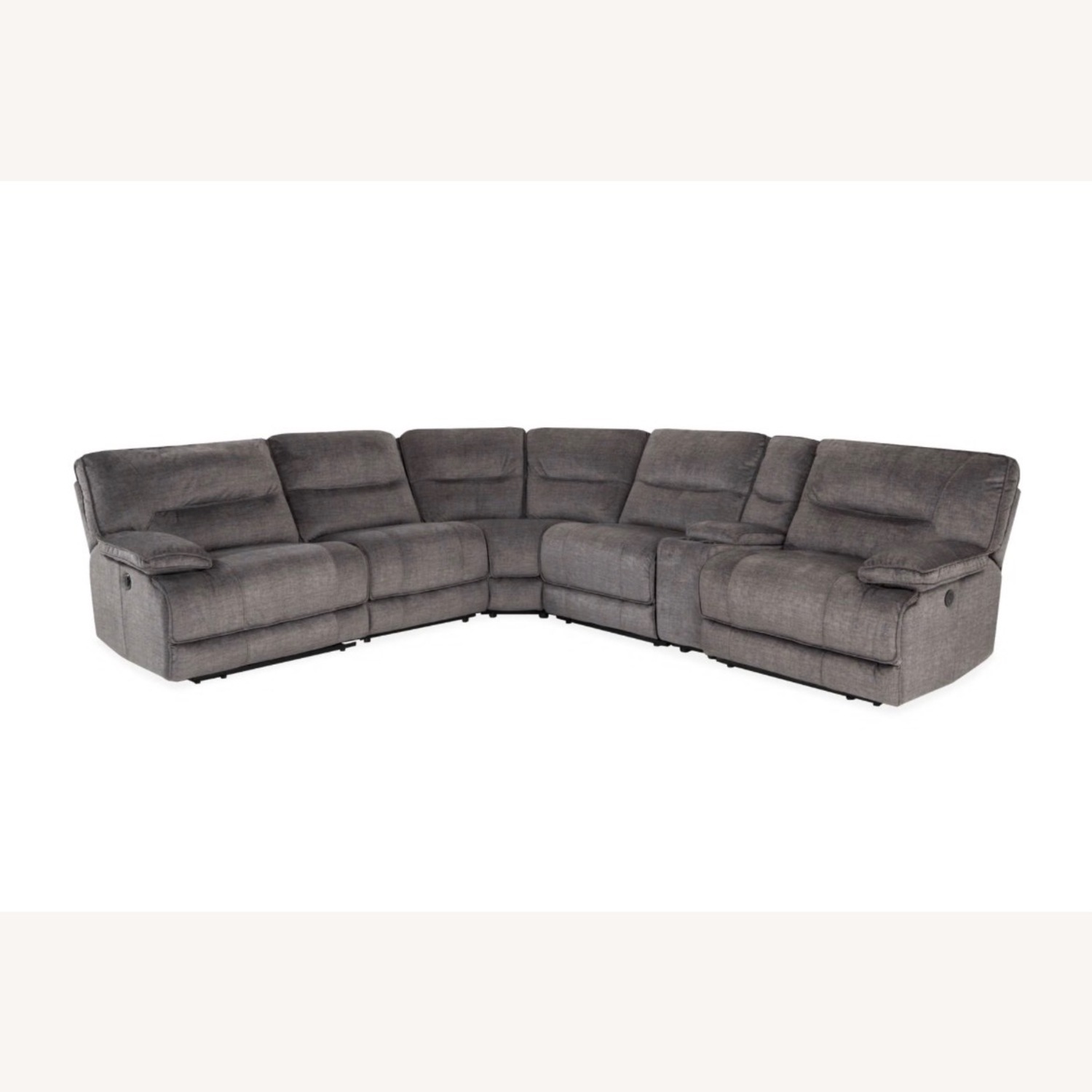 Macy's Dark Gray Fabric 3+ Piece Sectional - image-6