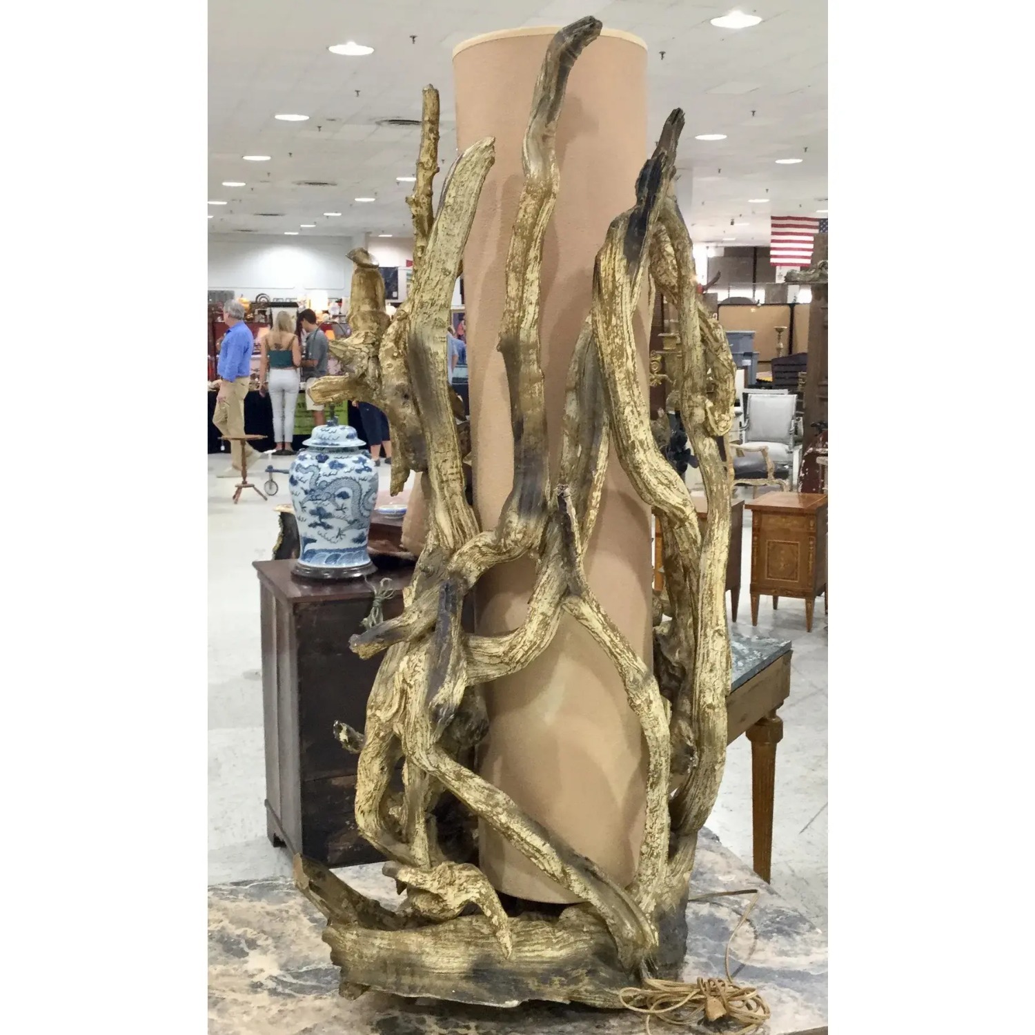 Vintage Mid-Century Driftwood Floor Lamp - image-2