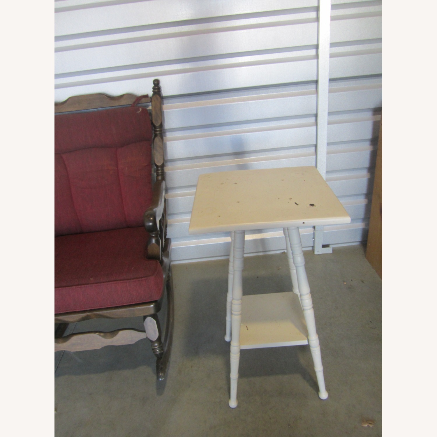 Vintage/Antique Finds White Side Table - image-2
