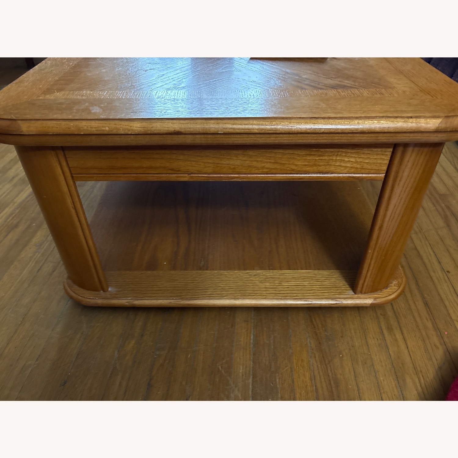 Raymour & Flanigan Solid Oak Coffee Table Top Can Be Raised - image-3