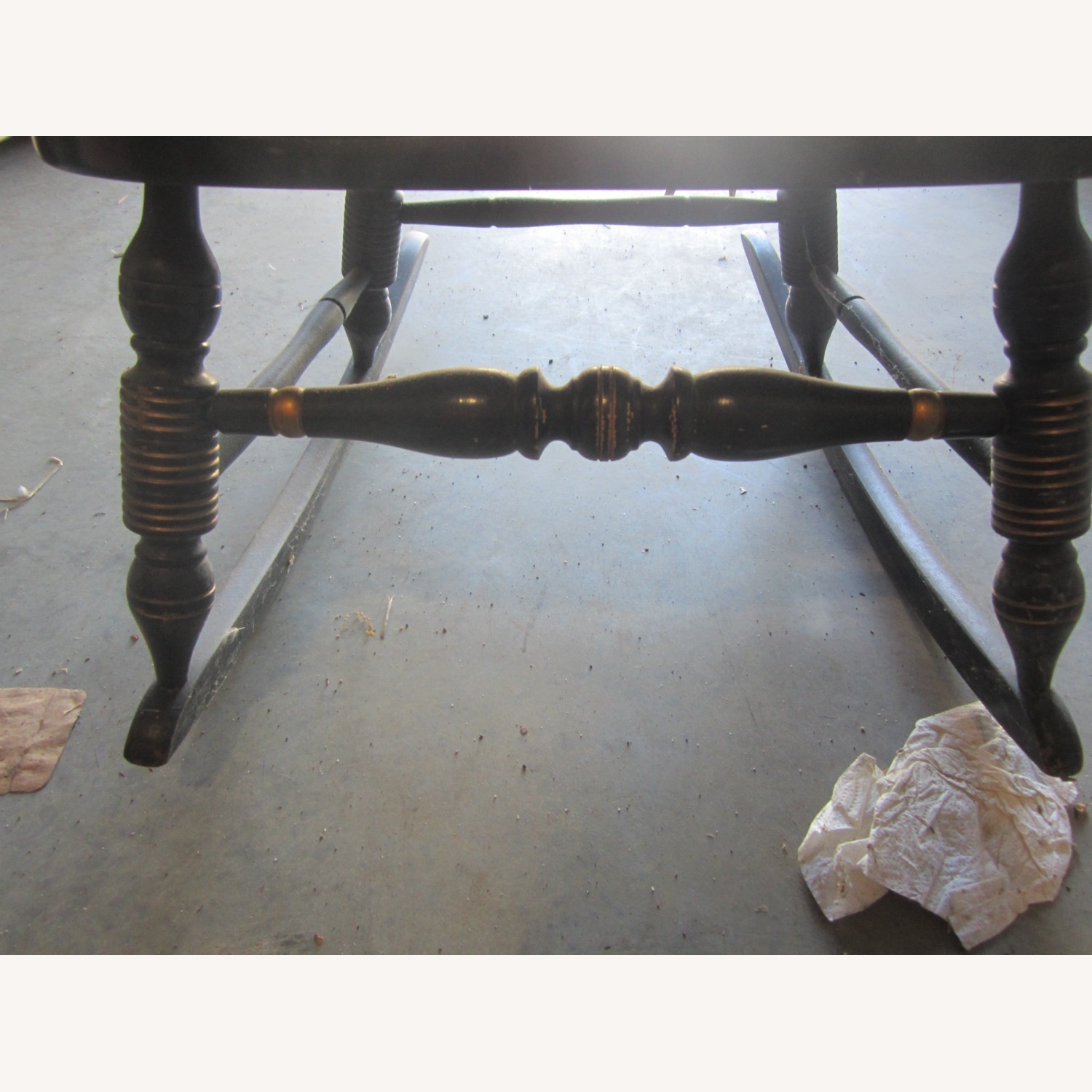 Vintage/Antique Finds Black Wood Accent Chair - image-6