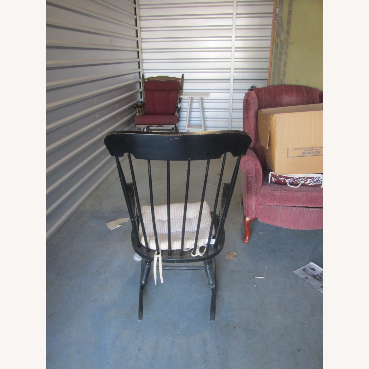 Vintage/Antique Finds Black Wood Accent Chair - image-5
